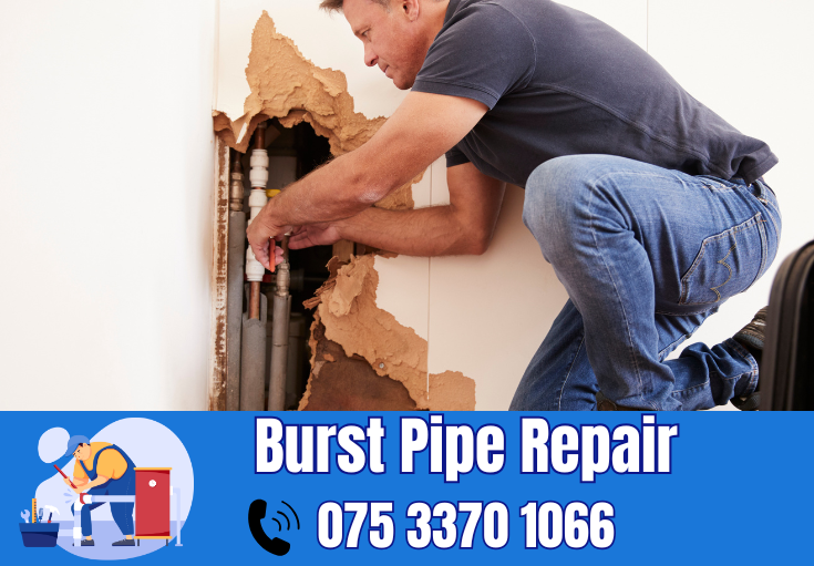 burst pipe repair Cobham